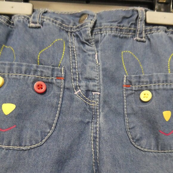 KIMBALOO | 24 months | Lined Blue Denim Jeans | Cute Bunny Pocket Detail Front - Picture 4 of 16